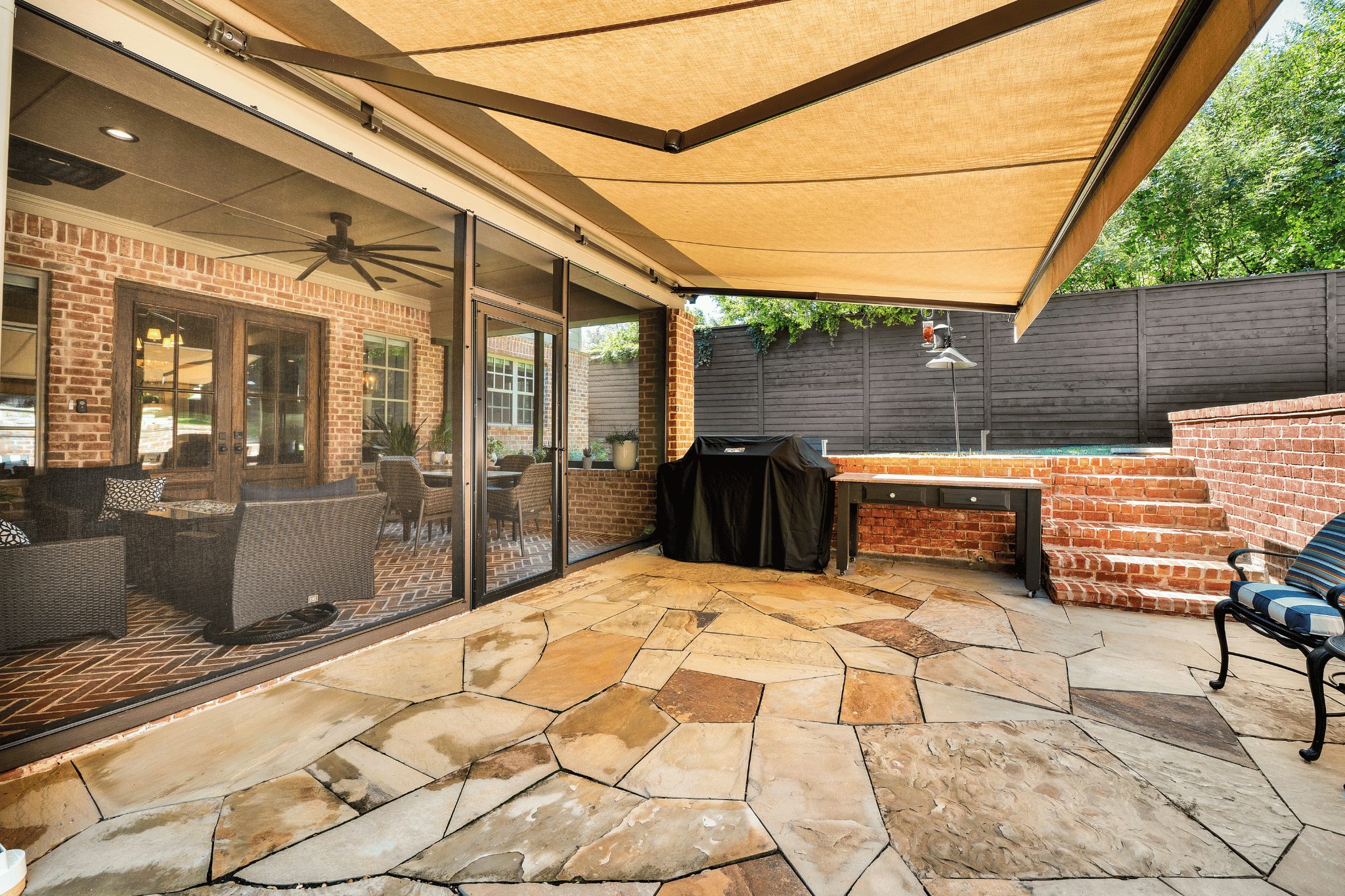 Screened patio at 9319 East Lake Highlands, Peninsula, Dallas